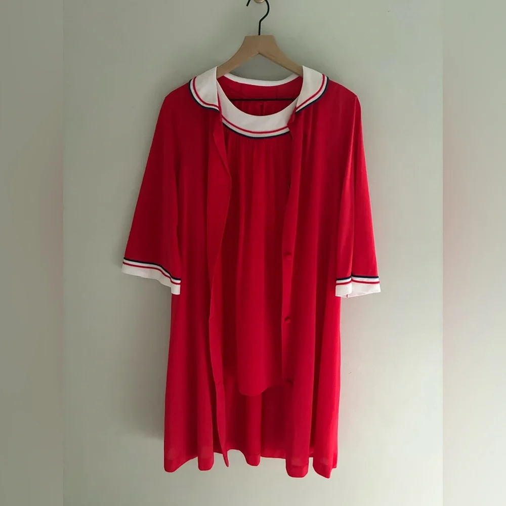 Retro 1950s 1960s Vintage Lorraine Robe‎ and Pajama Gown Set Size Medium